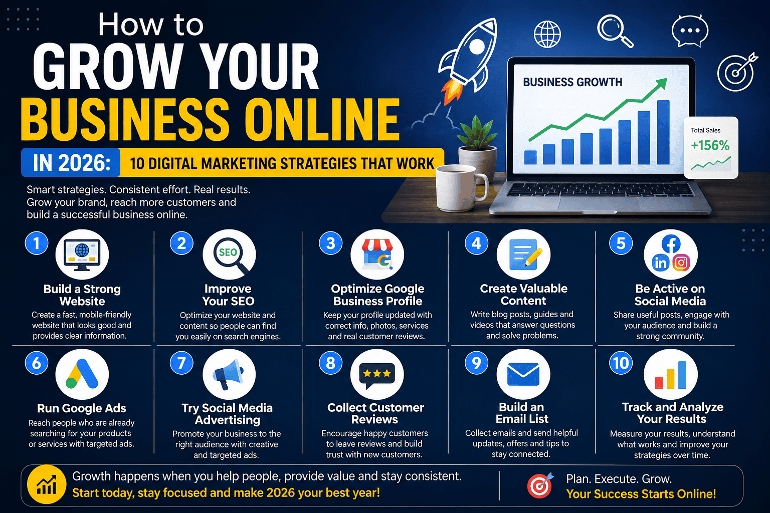 How to Grow Your Business Online in 2026: 10 Digital Marketing Strategies That Work