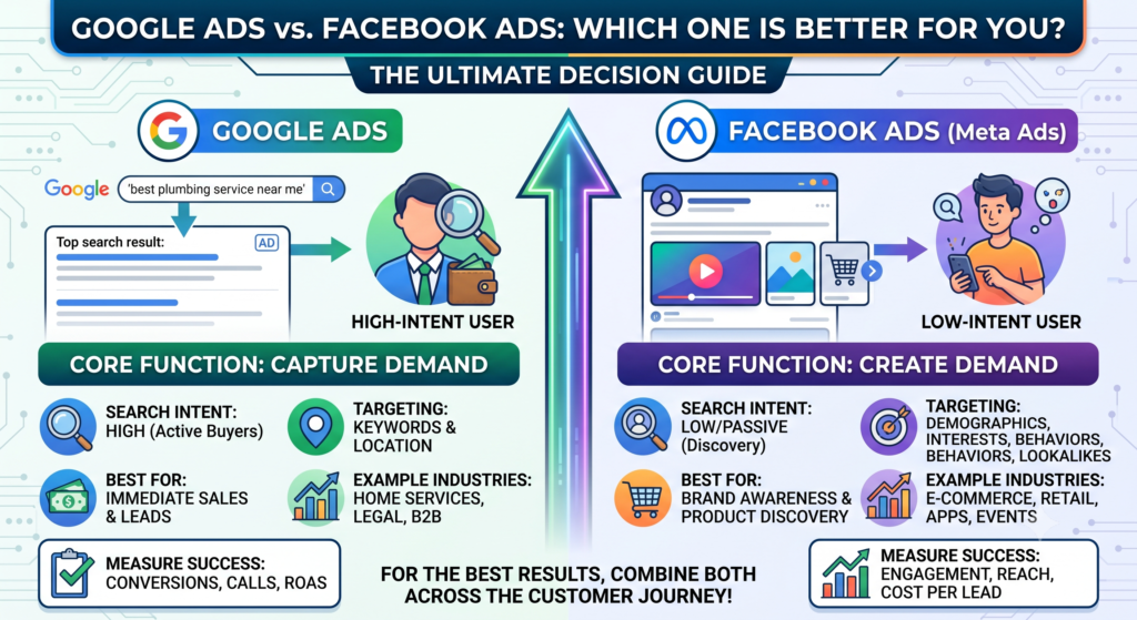 Google Ads vs. Facebook Ads: Which One is Better for You?